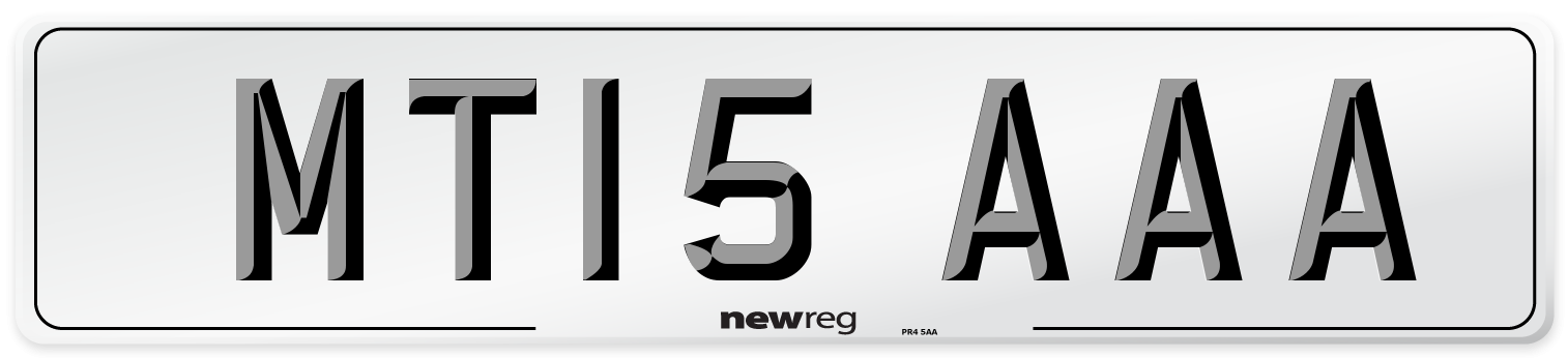 MT15 AAA Number Plate from New Reg